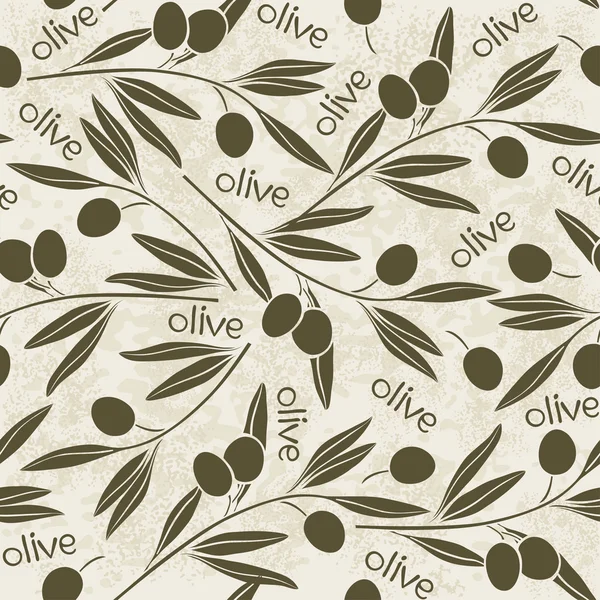 Olive branch pattern — Stock Vector