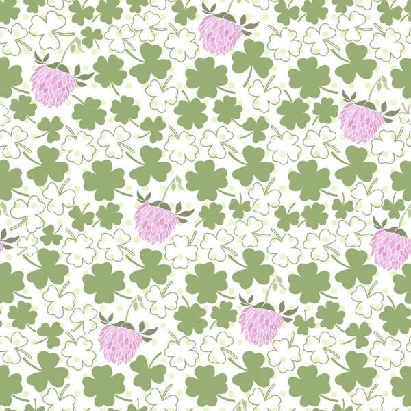 Seamless pattern with clover — Stock Vector