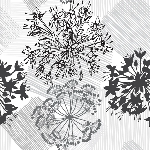 Pola dengan bunga abstrak - Stok Vektor