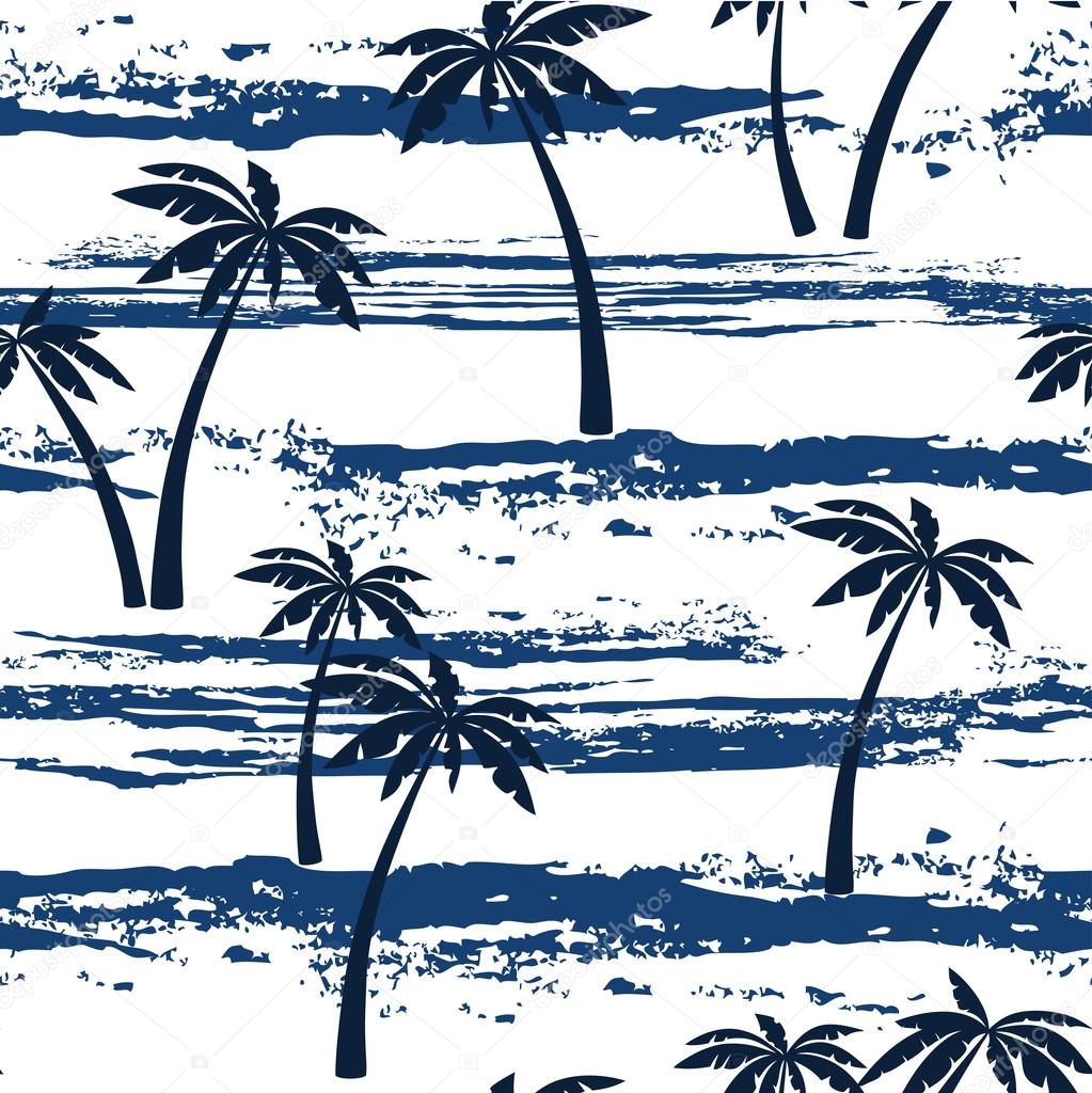Sea and palm trees