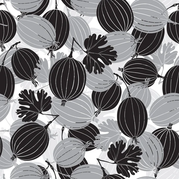 Seamless pattern with gooseberries — Stock Vector