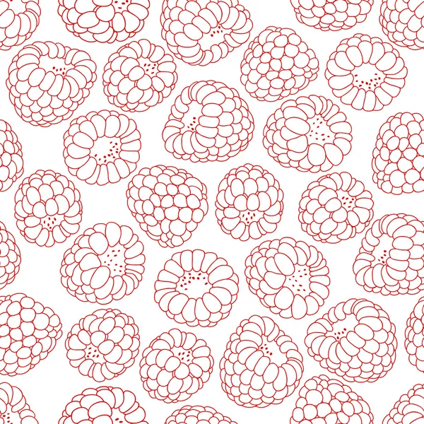 Modèle sans couture avec framboise. — Image vectorielle