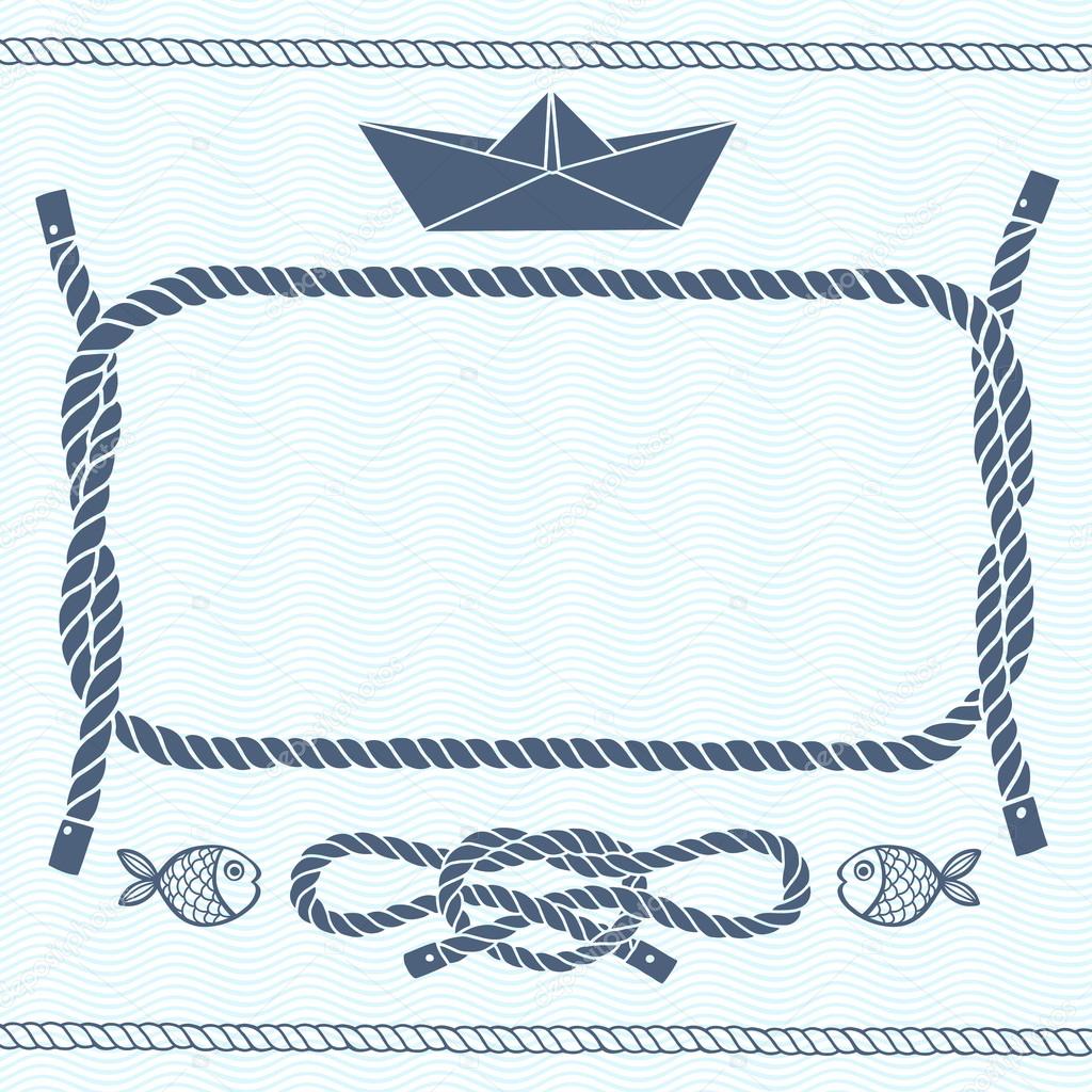 Nautical card with frame