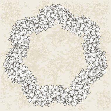 Ortanca ile dekoratif çerçeve