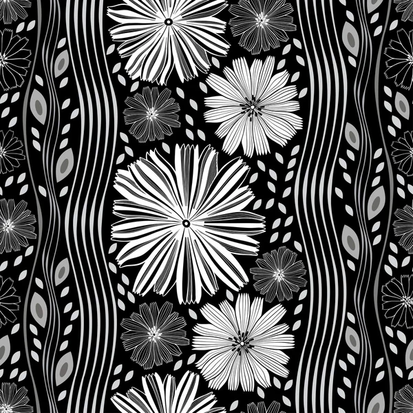 Sömlösa mönster av blommor. — Stock vektor