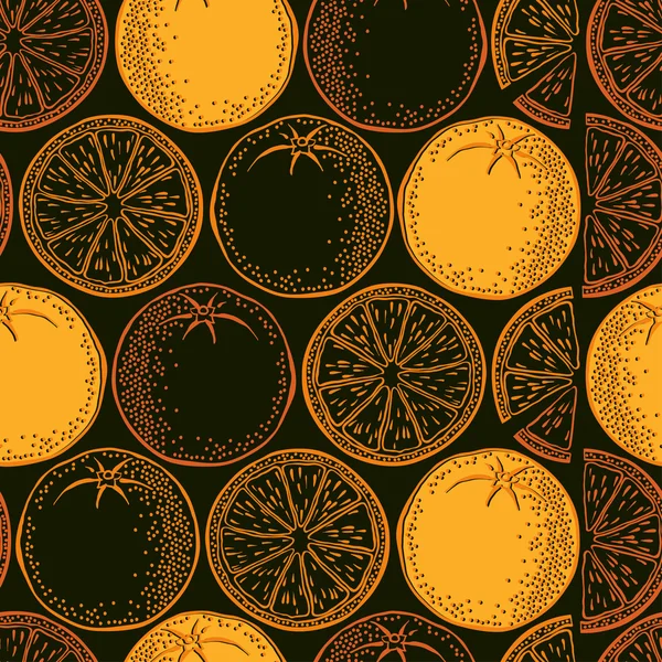 Яскравий фон з апельсинами — стоковий вектор