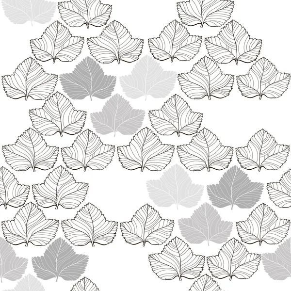 Monochrome pattern with foliage — Stock Vector