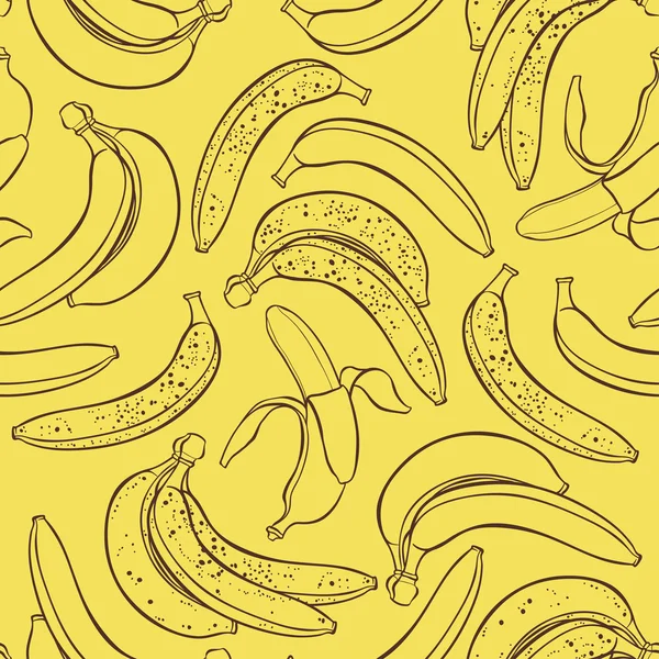 Seamless pattern of bananas — Stock Vector