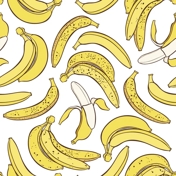 Seamless pattern of bananas — Stock Vector