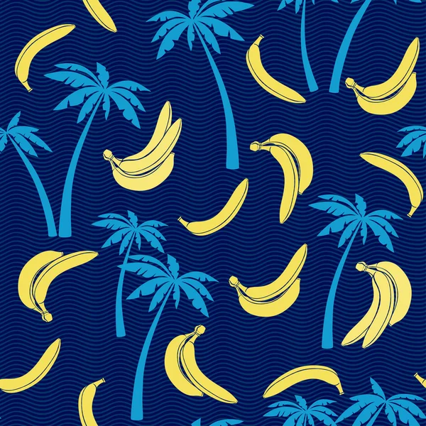 バナナとヤシの木 — ストックベクタ