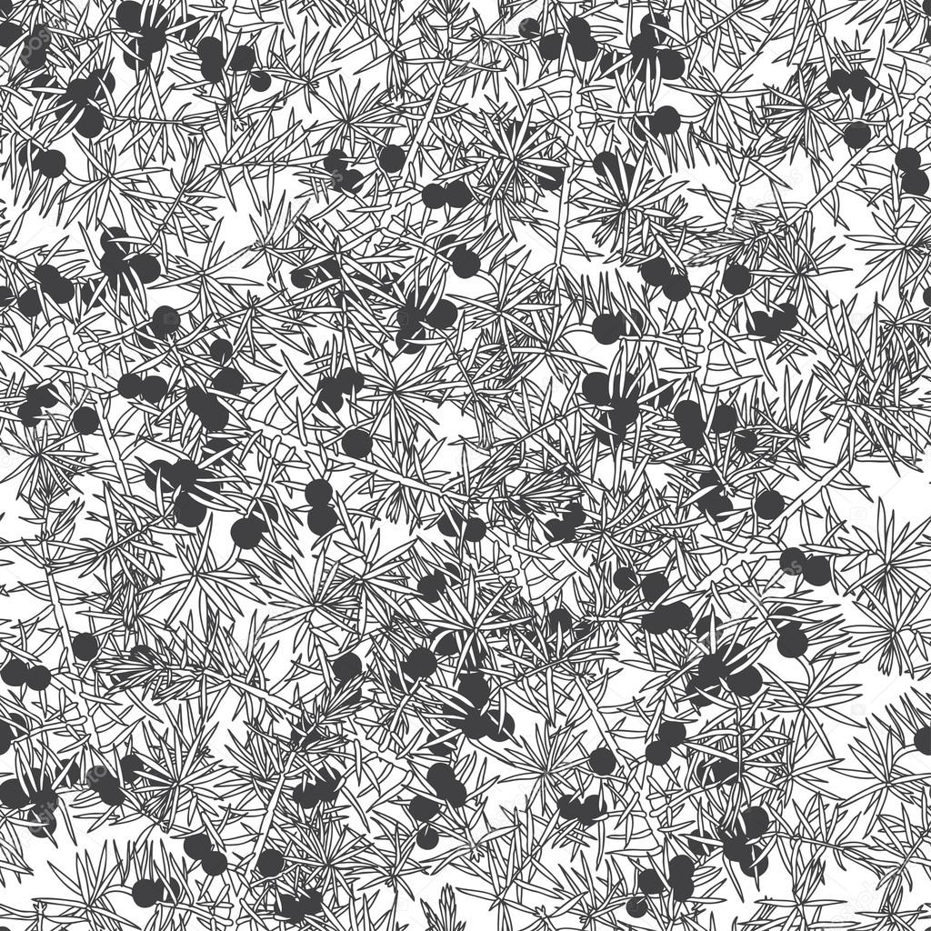 Seamless pattern with juniper