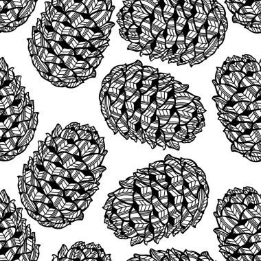 çam kozalakları desen