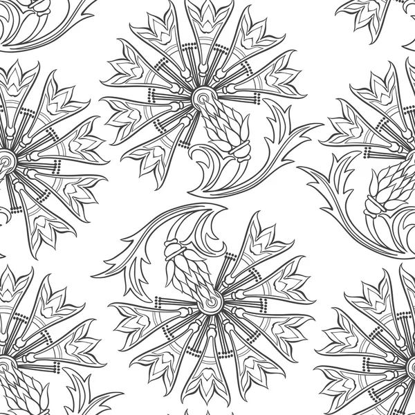 Gestileerde korenbloemen patroon — Stockvector