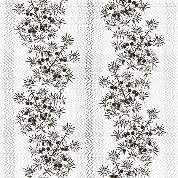 Motif de genièvre floral — Image vectorielle