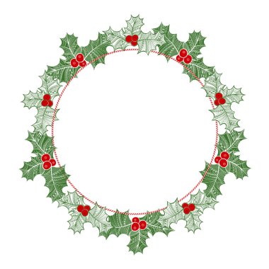 Noel holly çelenk.