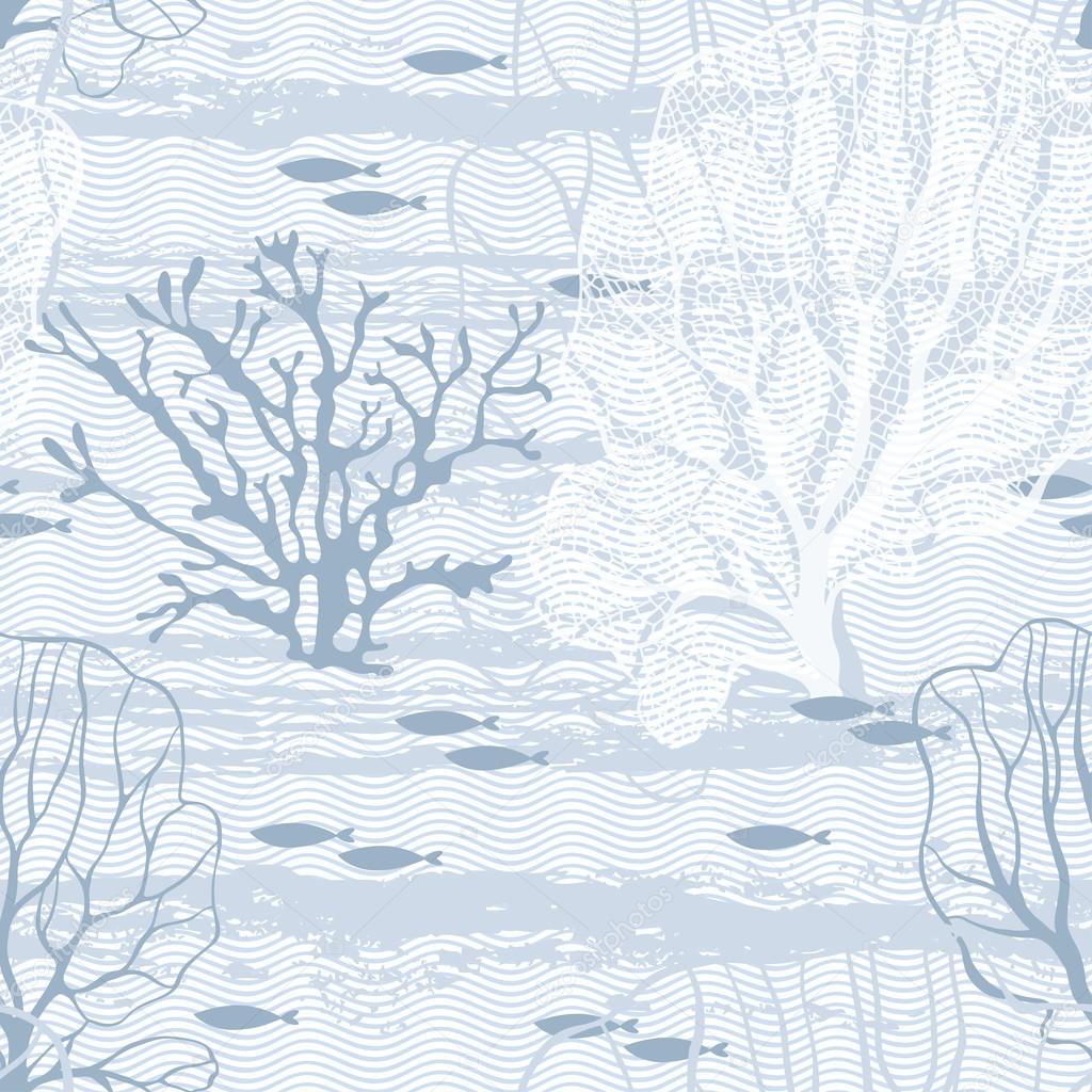 Undersea world seamless pattern