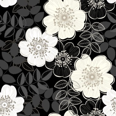 çizilmiş gül deseni