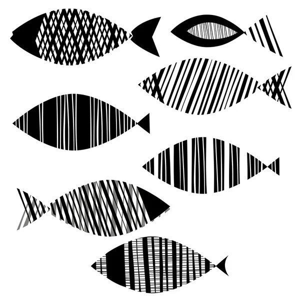 Kreskówka ryb zestaw — Wektor stockowy