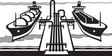 Gaz tankı Lng kargo gemileri ile terminal