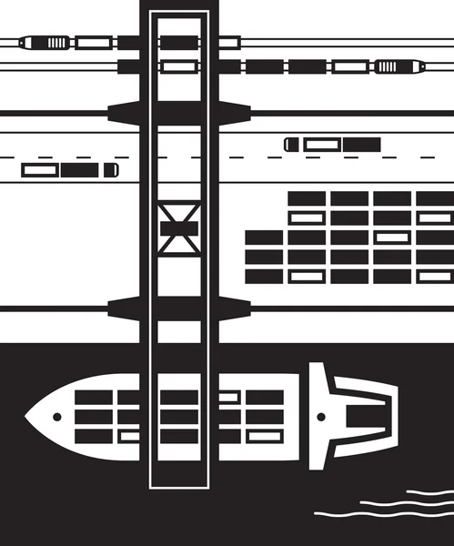 Cargo terminál shora — Stockový vektor
