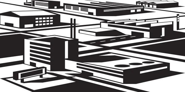 Zona industriale ed economica — Vettoriale Stock