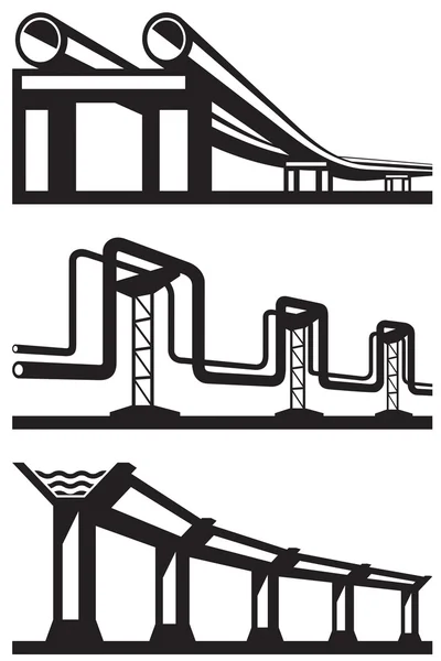 Industrial lines set — Stock Vector