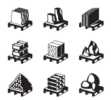 Various construction and building materials
