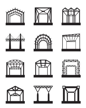 metal yapılar Icon set
