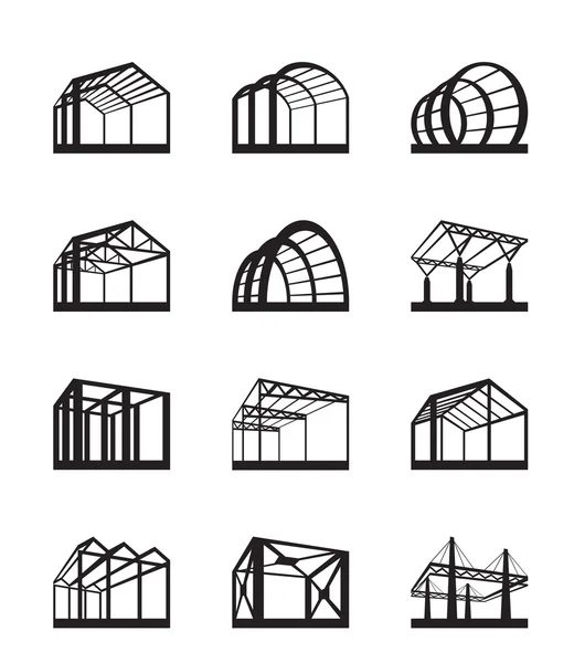 Estruturas metálicas em perspectiva — Vetor de Stock