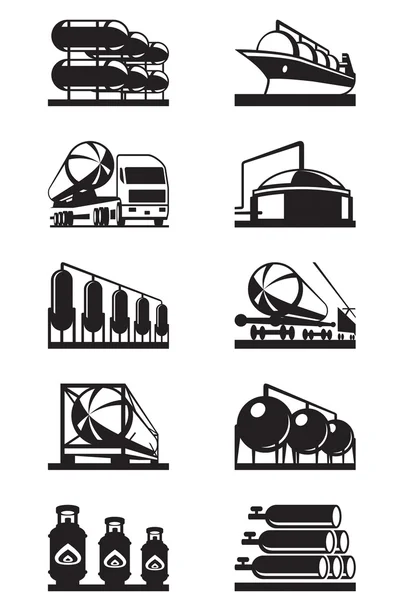 Terminales del tanque de gas — Archivo Imágenes Vectoriales