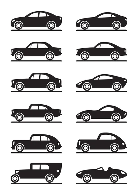 Coches modernos y vintage — Vector de stock