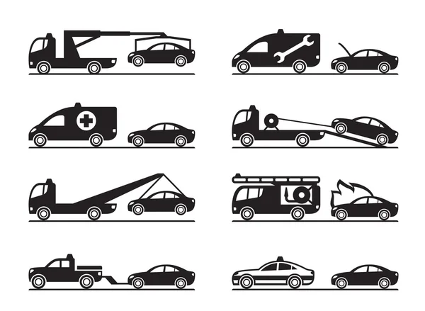 Situaciones de emergencia en carretera — Archivo Imágenes Vectoriales