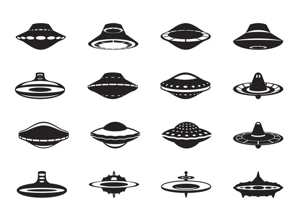 Different flying saucers — Stock Vector