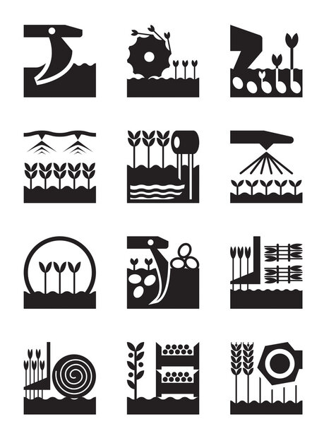 Crop growing and harvesting of agricultural products