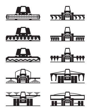 Tarım makineleri Icon set