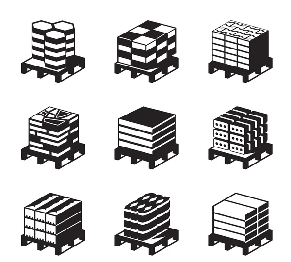 Diferentes tipos de azulejos de pavimento — Vector de stock