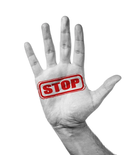 Open Hand Gesturing Stop — Stock Photo, Image