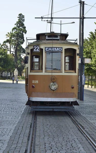 Tradycyjnych tramwaj Porto — Zdjęcie stockowe