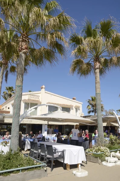 Terrazza della spiaggia ristorante — Foto Stock