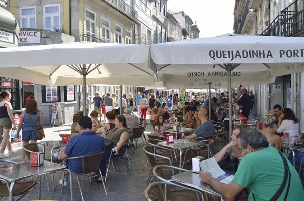 Świeżym powietrzu Restauracje w Porto — Zdjęcie stockowe