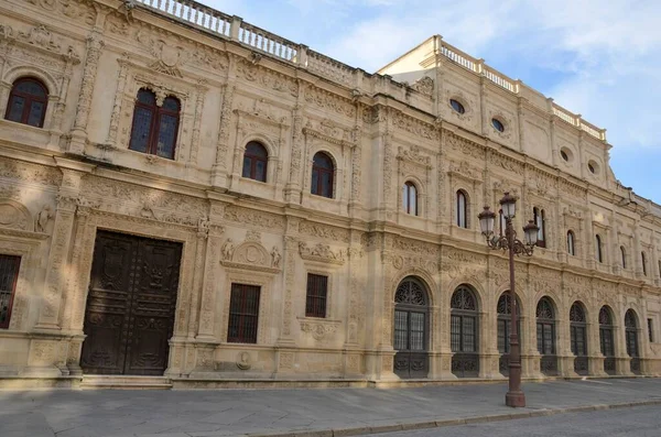 Facciata Posteriore Del Municipio Siviglia Capitale Dell Andalusia Spagna — Foto Stock