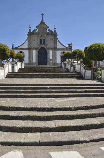 Escadas para a igreja — Fotografia de Stock