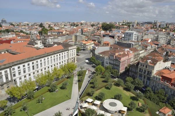 Porto stadsgezicht van Clerigos toren — Stockfoto