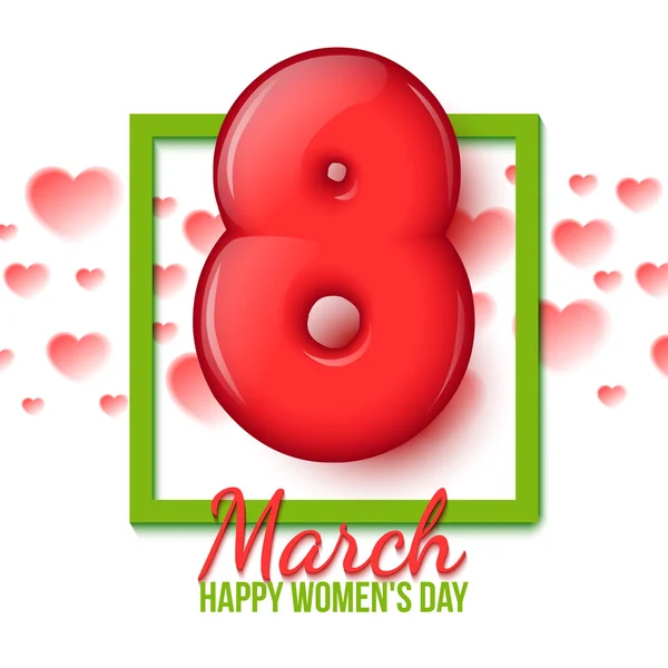Día Internacional de la Mujer. 8 de marzo. Volumen ocho — Vector de stock