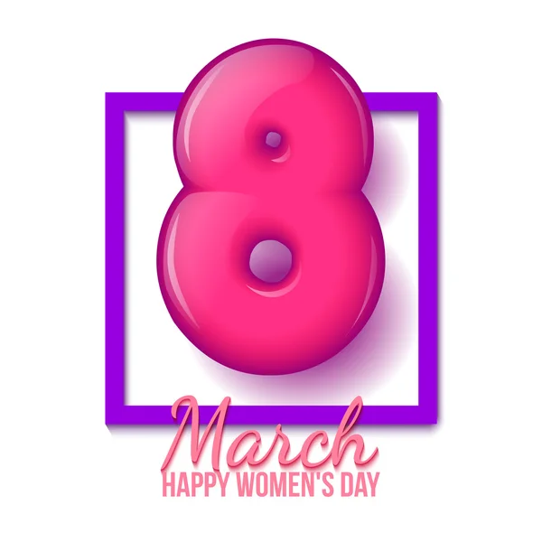 Día Internacional de la Mujer. 8 de marzo. Volumen ocho — Vector de stock