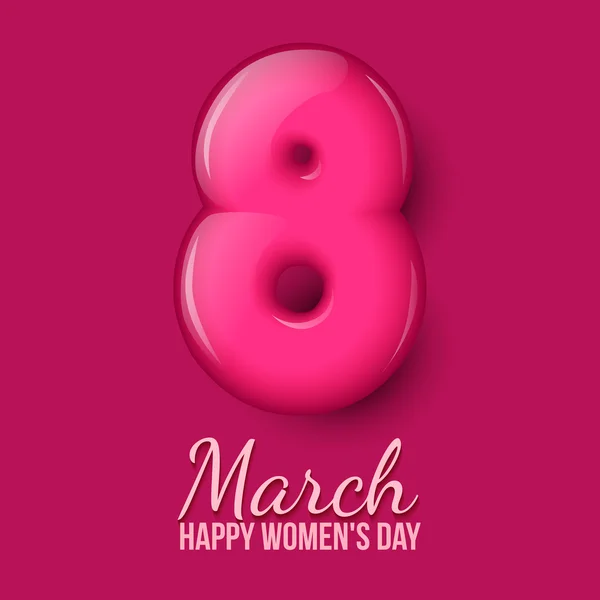 Día Internacional de la Mujer. 8 de marzo. Volumen ocho — Vector de stock