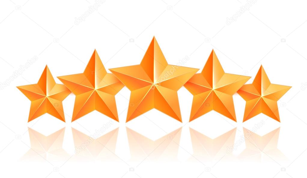 Five 3d gold stars premium. The best reward