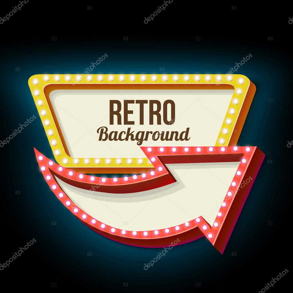 Vintage Night 3D advertising sign