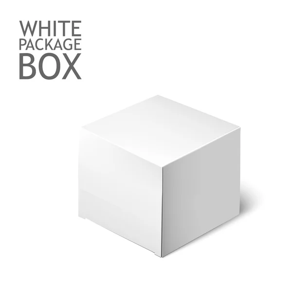 Біла коробка пакетів. Шаблон макета — стокове фото