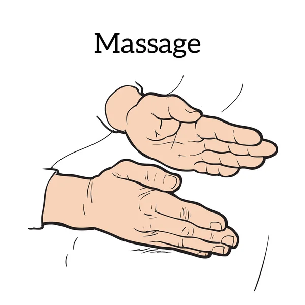 Massage thérapeutique manuel. Traitement médical — Image vectorielle